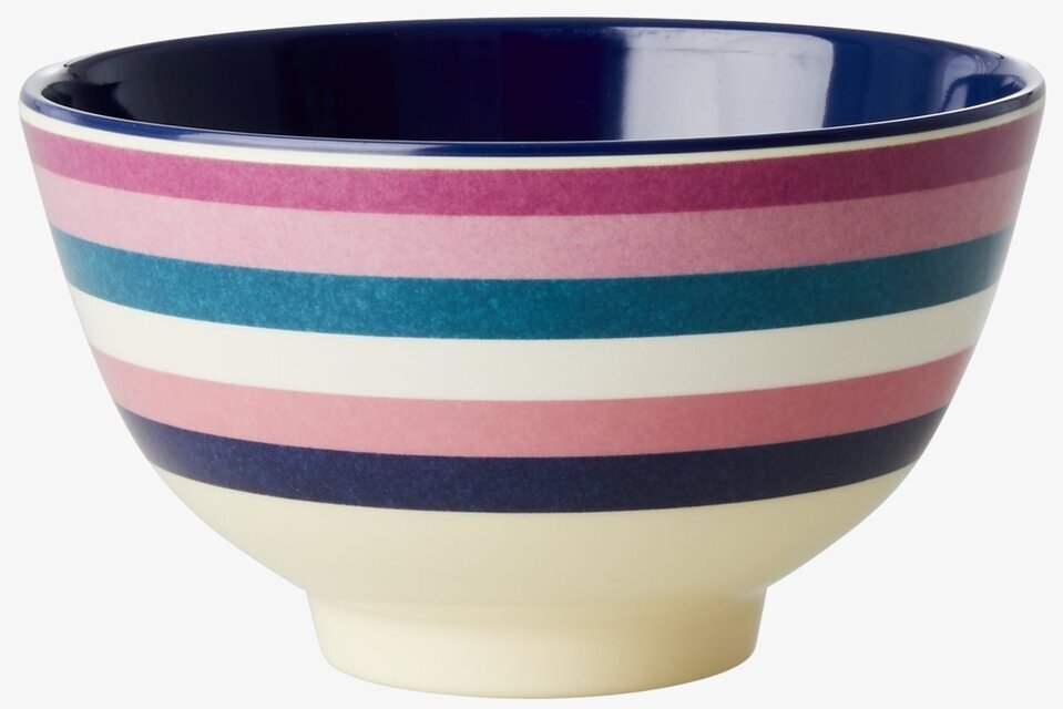 Liten Skål Stripe Print från Rice med färgglada ränder