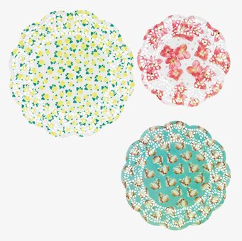 Tårtpapper Doilies Pastries & Pearls från Talking Tables