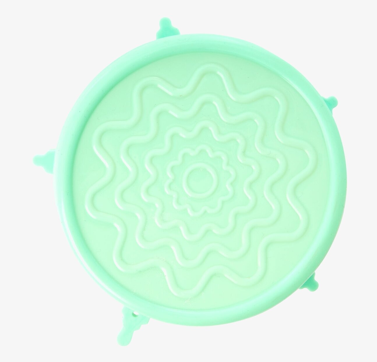 Silikonlock Melaminskål från Rice i mintgrön färg med mönster