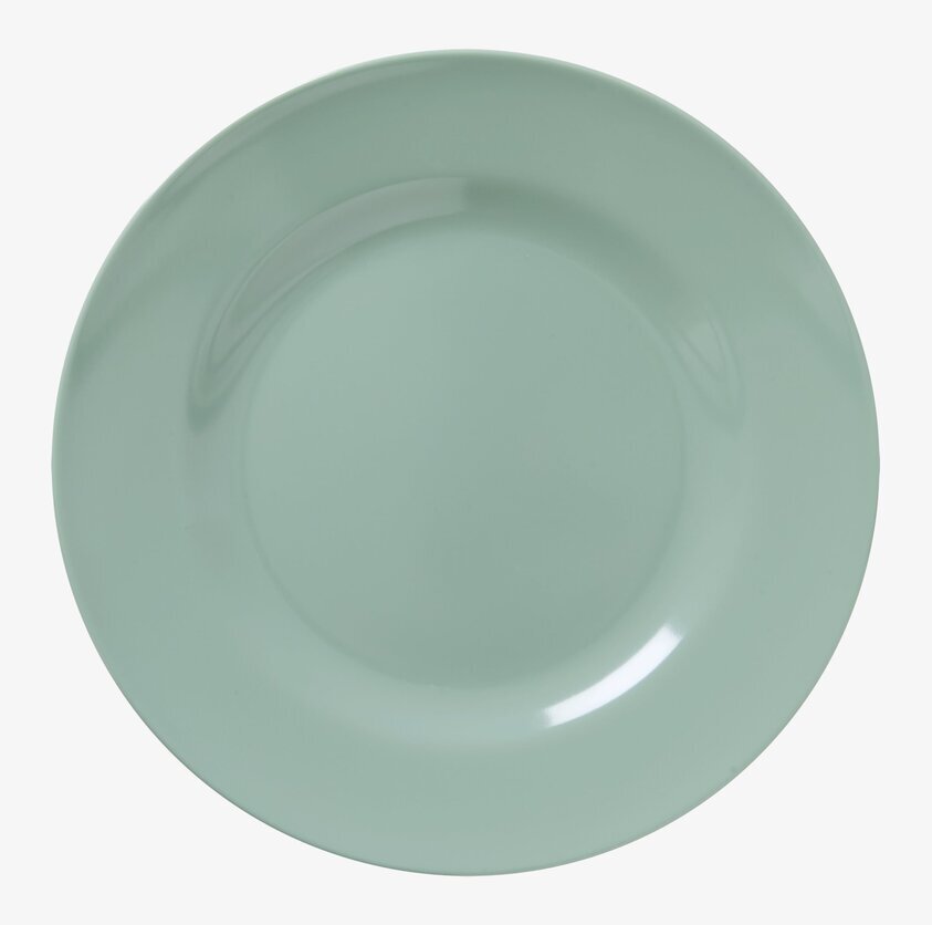 Tallrik Melamin Khaki från Rice i jordnära khakigrön färg