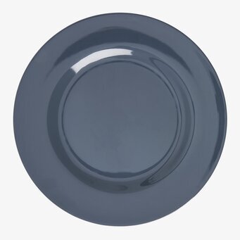 Tallrik Melamin Dark Grey från Rice, rund och mörkgrå