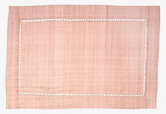 Bordstablett Soft Pink från Rice med dekorativ kant