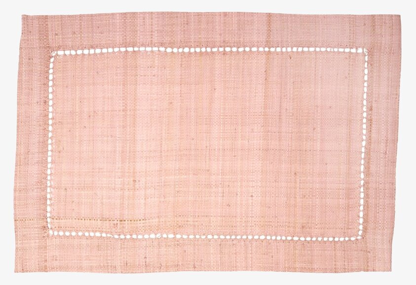 Bordstablett Soft Pink från Rice med dekorativ kant