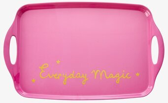 Bricka Melamin Everyday Magic från Rice med rosa och guld