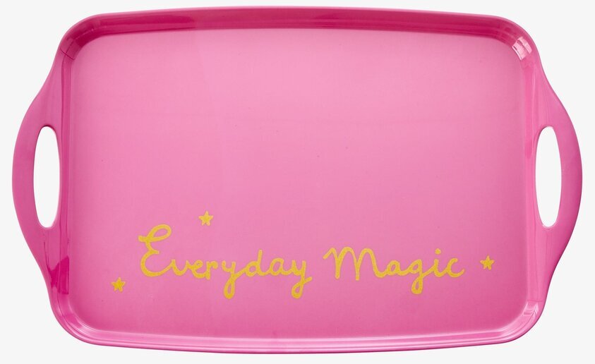 Bricka Melamin Everyday Magic från Rice med rosa och guld