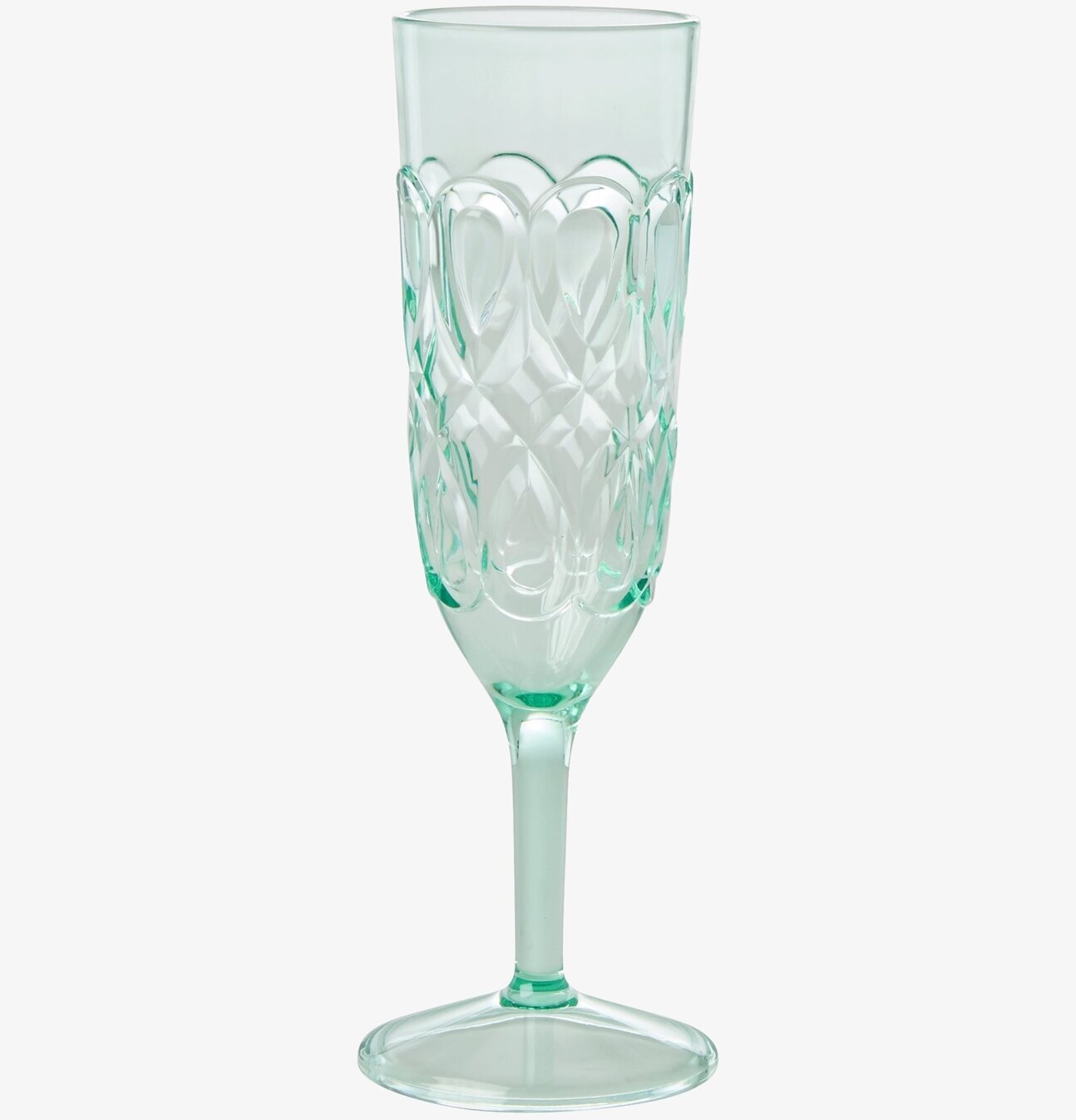 Champagne Glas Swirly Pastel Green från Rice, elegant design
