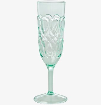 Champagne Glas Swirly Pastel Green från Rice, elegant design