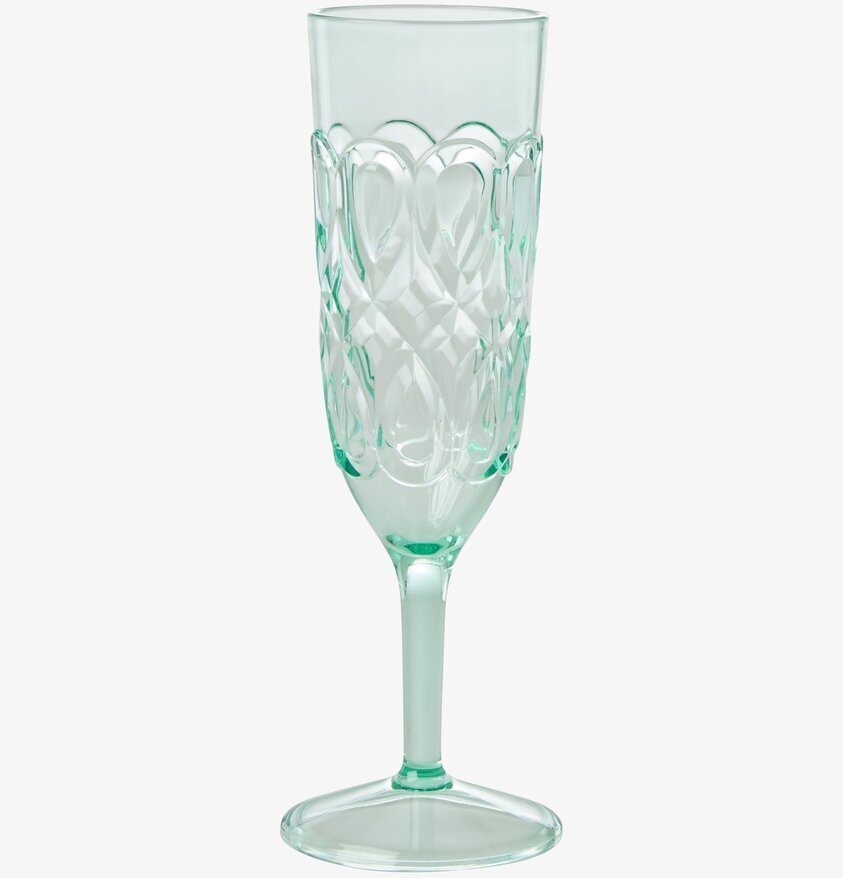 Champagne Glas Swirly Pastel Green från Rice, elegant design