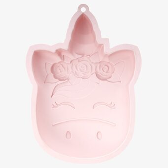 Bakform Silikon Unicorn från Rice i ljusrosa silikon