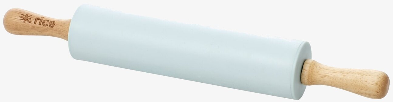 Brödkavel Silikon Junior från Rice med ljusblå silikonbeläggning