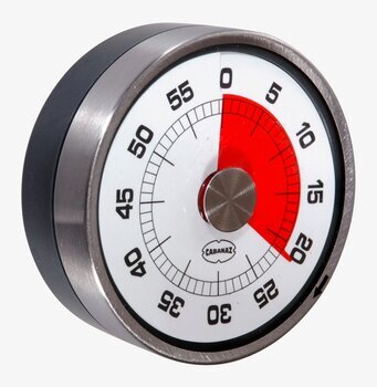 Timer Grå från Cabanaz med tydlig urtavla och röd markering
