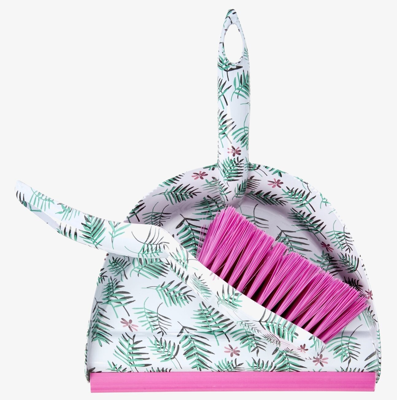 Sopset från Rice med blommigt mönster och rosa borsthår