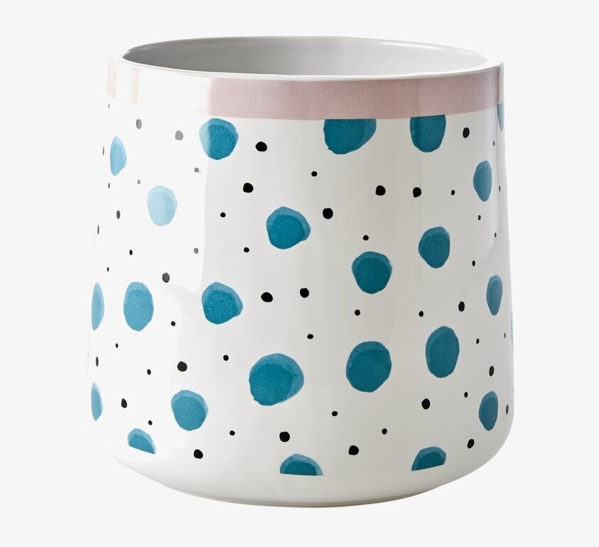 Redskapskrus Watercolor Splash Print från Rice med blå fläckar