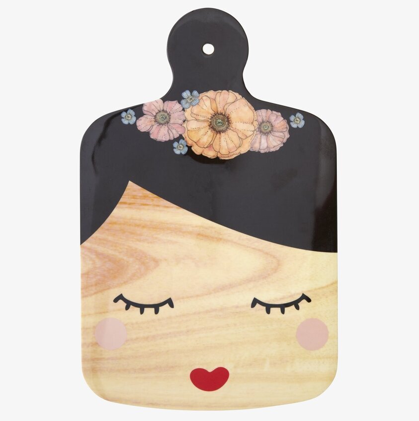 Skärbräda Melamin Sweet Face från Rice med ansiktsdesign