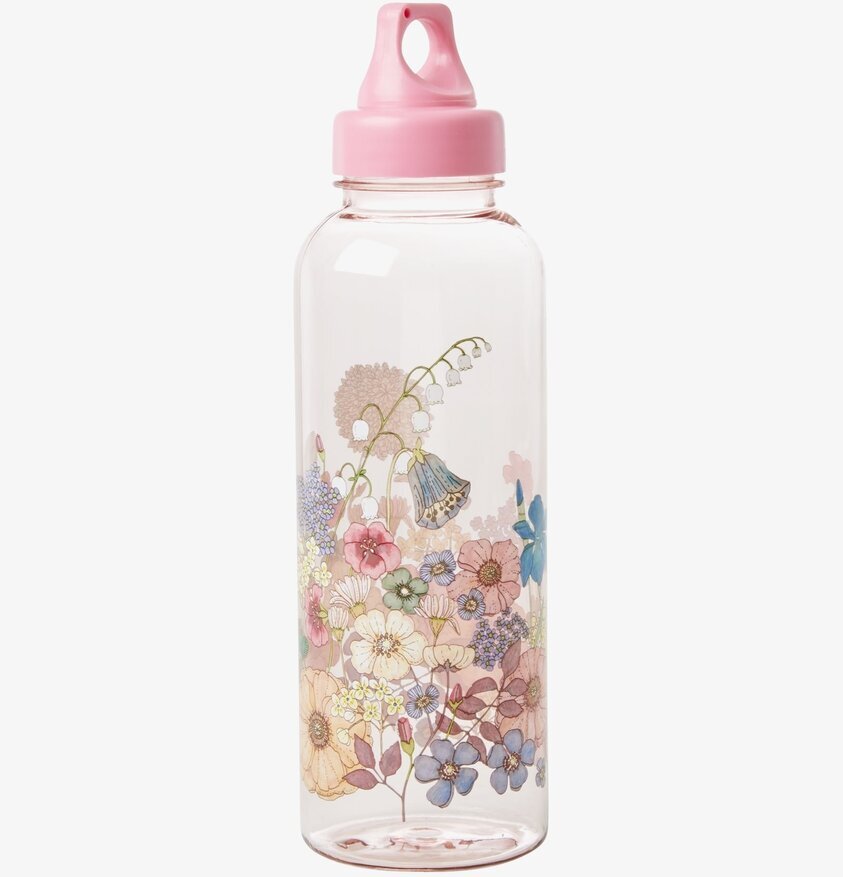 Dryckesflaska Flower Collage Print från Rice med blommönster