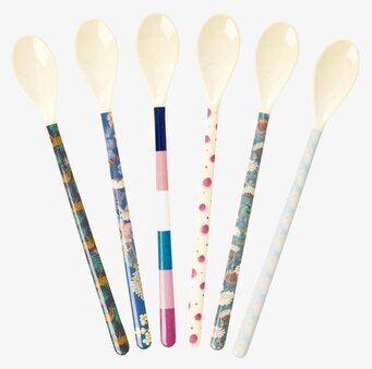 Långa skedar - Simply Yes Print från Rice i färgglada mönster