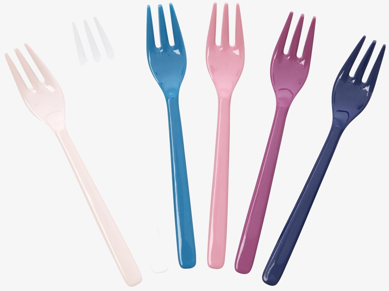 Tårtgafflar Simply Yes Colors från Rice i olika färger