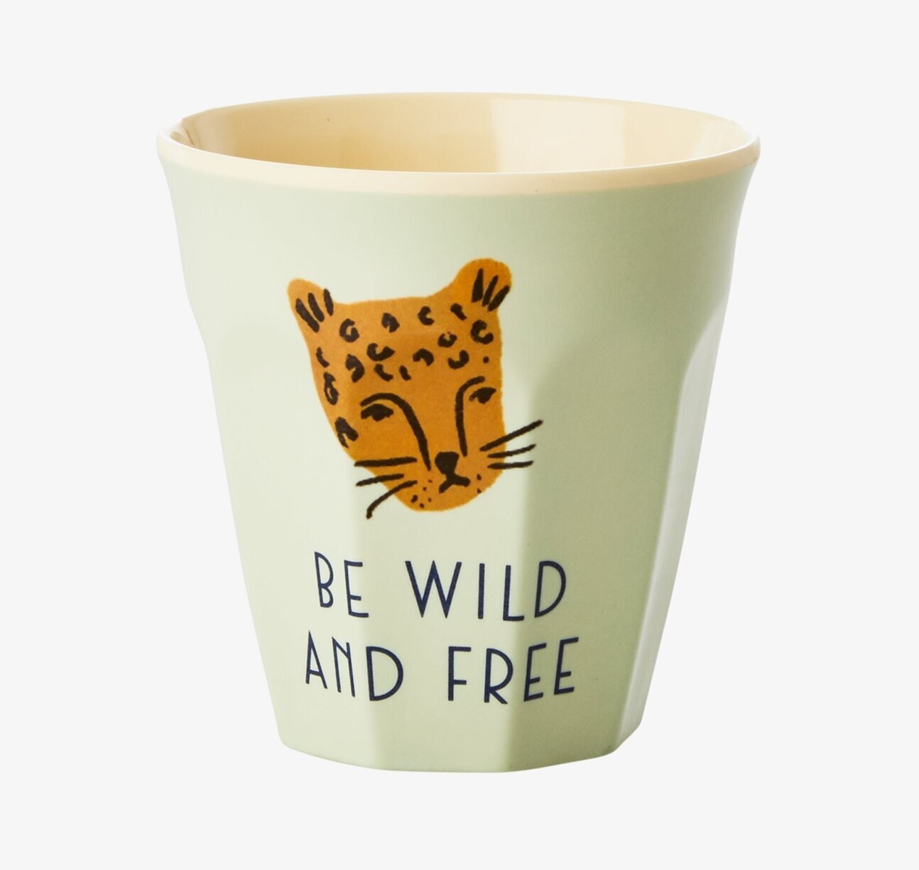 Bild av mugg med leopardmotiv och inspirerande text