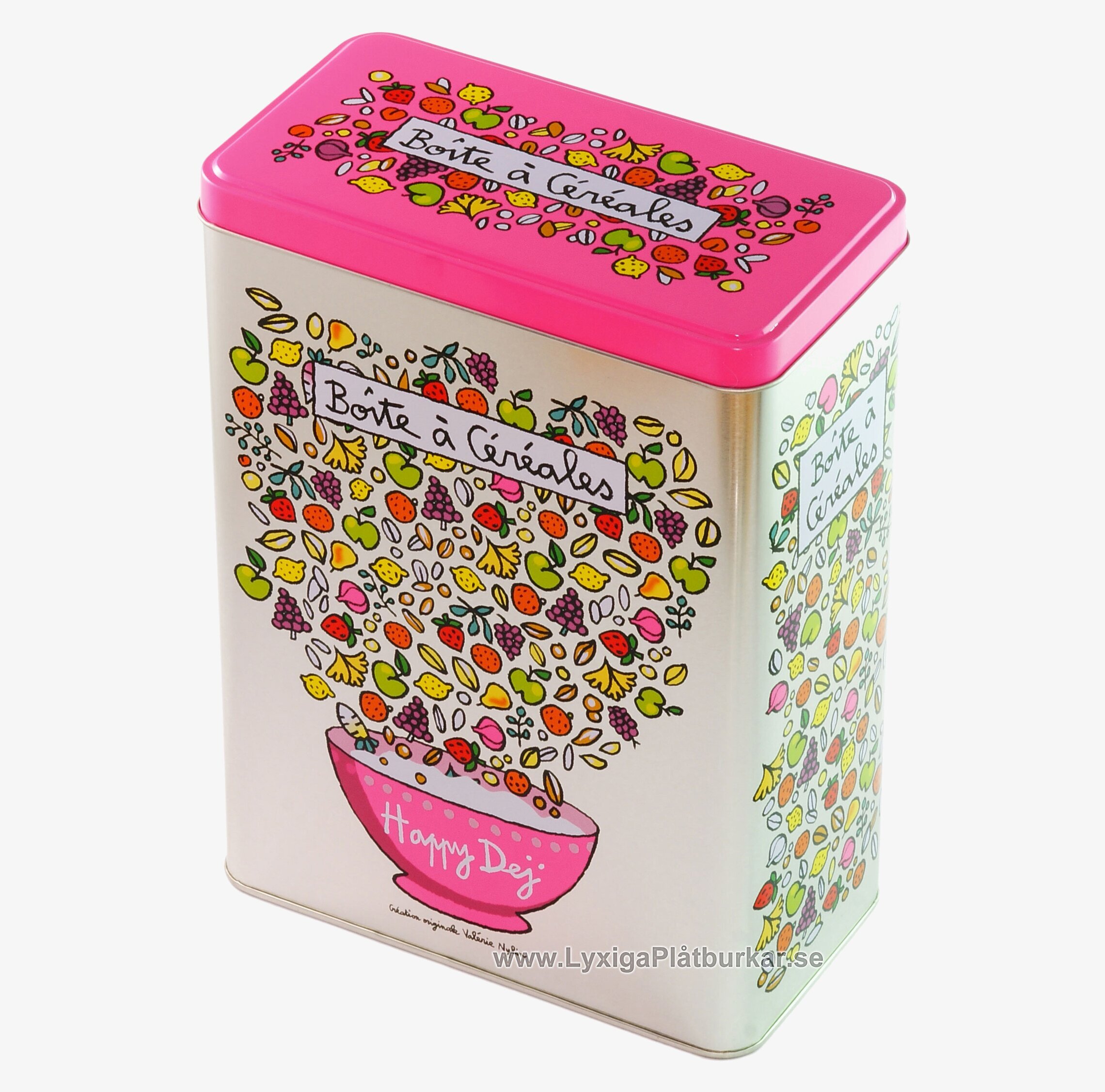 Plåtburk Tuttifrutti från Derriére la porte med fruktdesign