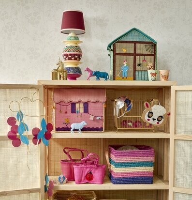 Förvaringshus Farm Theme från Rice i ett barnrum