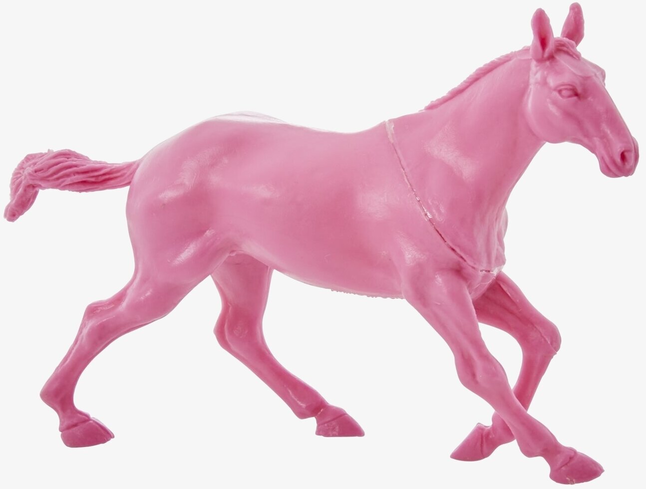 Leksaksdjur Bondgård från Rice, rosa häst, detaljrik design