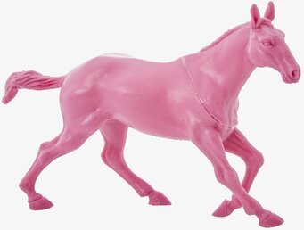 Leksaksdjur Bondgård från Rice, rosa häst, detaljrik design