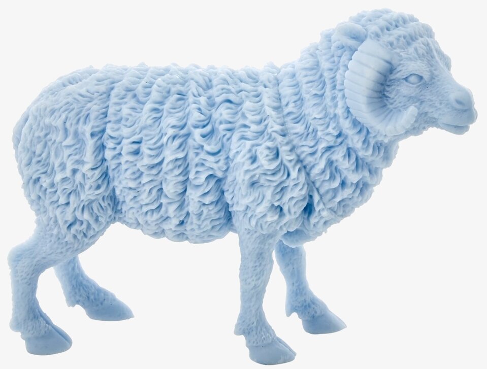 Leksaksdjur Bondgård från Rice, ljusblått får i plast