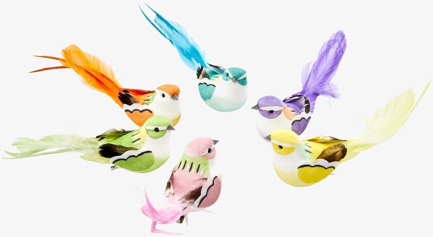 Dekorationsfågel Med Clip från Rice i olika färger