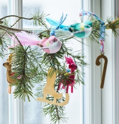 Dekorationsfågel Med Clip Prydnadsdekoration Bronze Rice