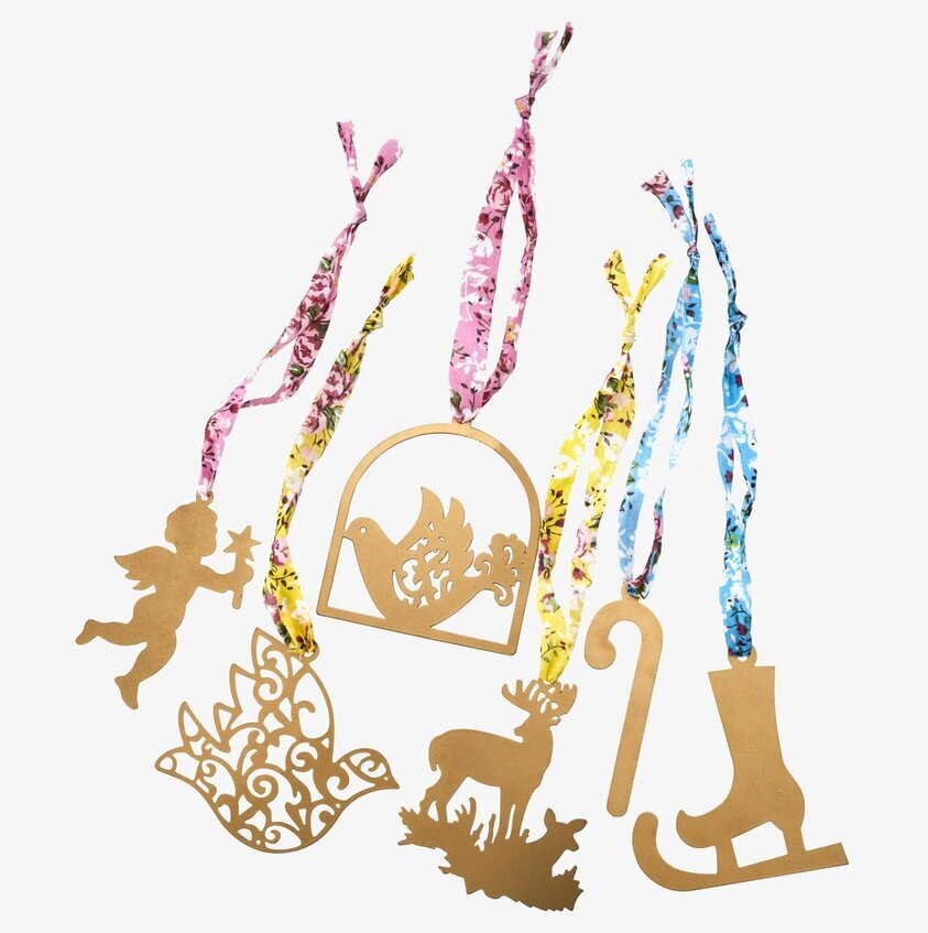 Prydnadsdekoration Bronze från Rice, sex dekorativa föremål