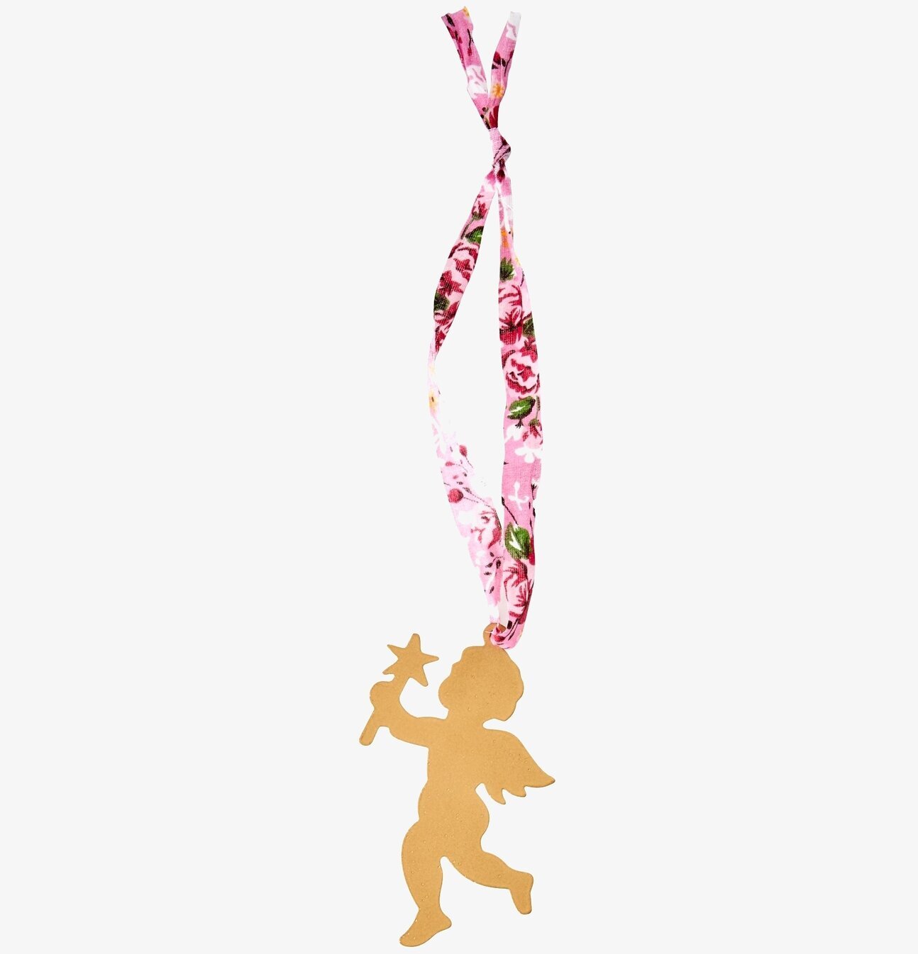 Prydnadsdekoration Bronze från Rice med ängel och blomband