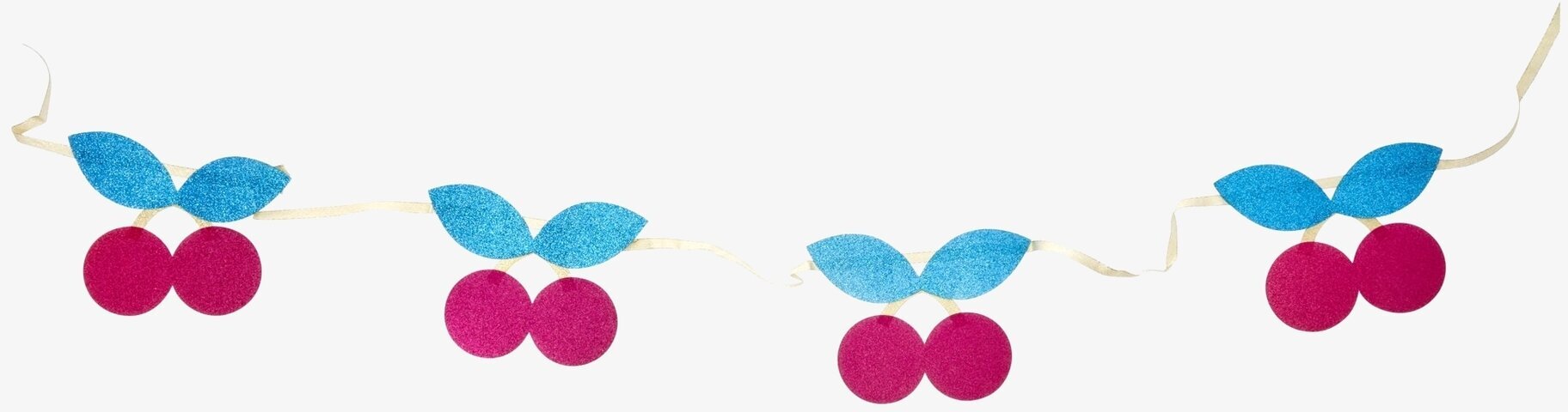 Dekorationsgirlang Körsbär från Rice med glittrande körsbär