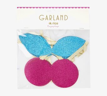 Dekorationsgirlang Körsbär från Rice med glittriga detaljer