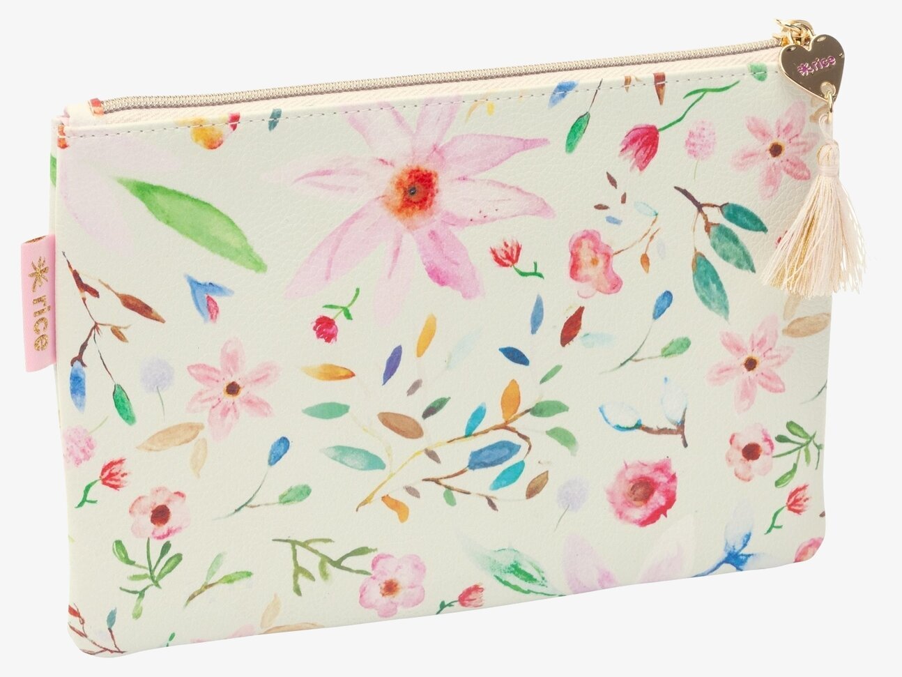 Pennfodral Selmas Flower från Rice med blommönster och tofs