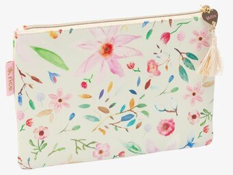 Pennfodral Selmas Flower från Rice med blommönster och tofs
