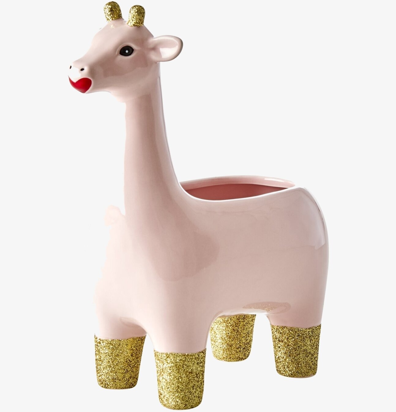 Blomkruka Mythical Giraffe från Rice i rosa och guld