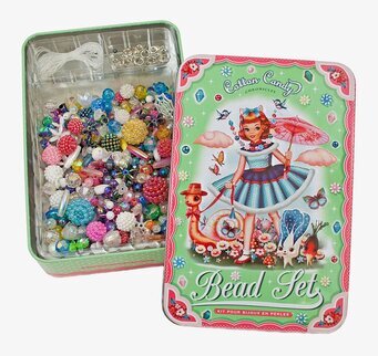 Plåtburk Pärlset från Wu & Wu med färgglada pärlor