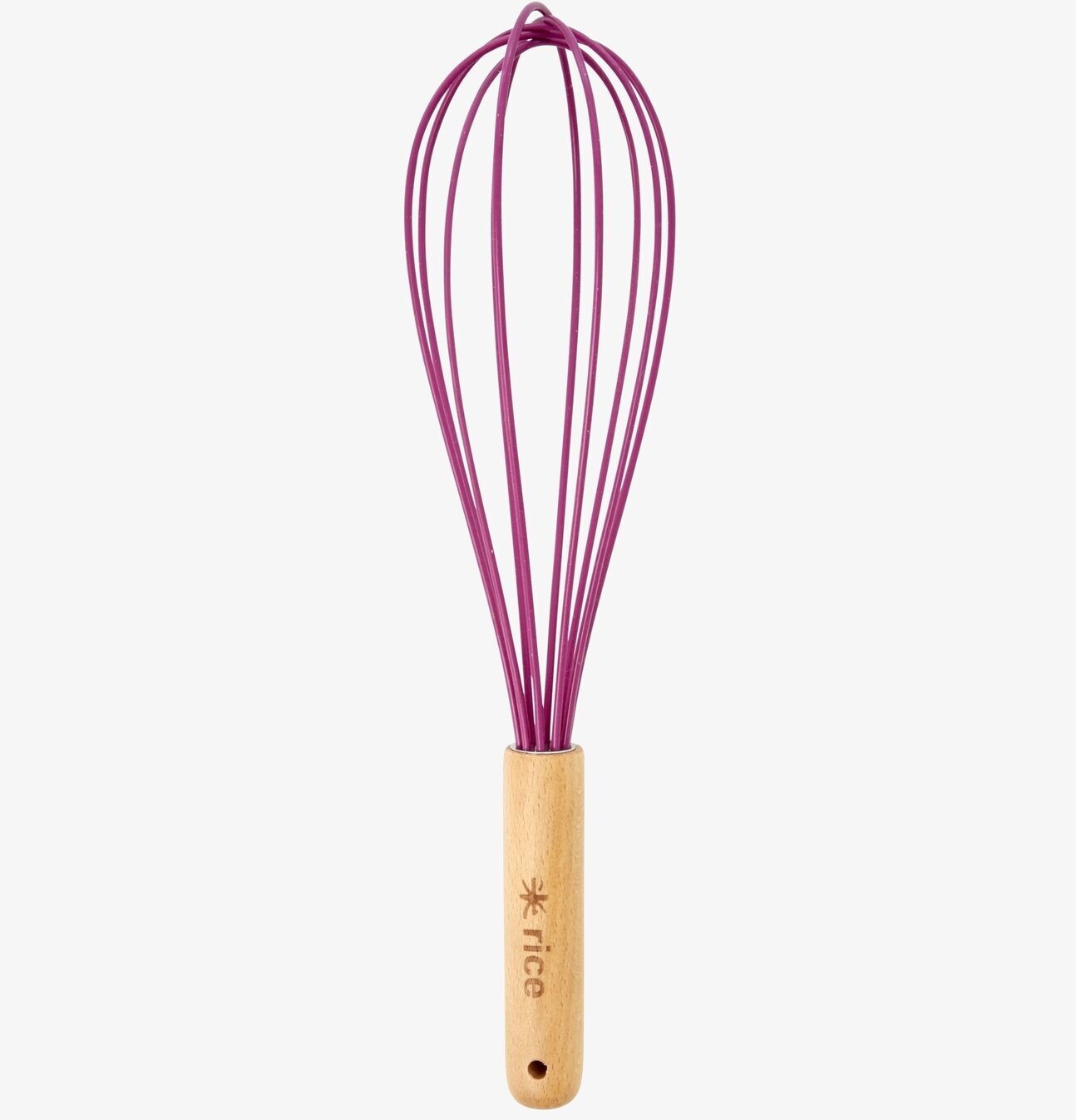 Ballongvisp Silikon från Rice med lila silikon och trähandtag