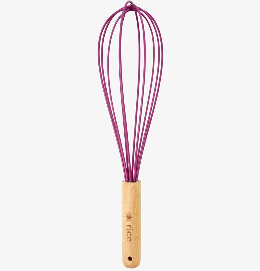 Ballongvisp Silikon från Rice med lila silikon och trähandtag