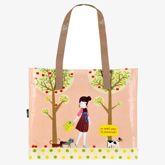 Handväska Belle a croquer från Derriére la porte med illustration