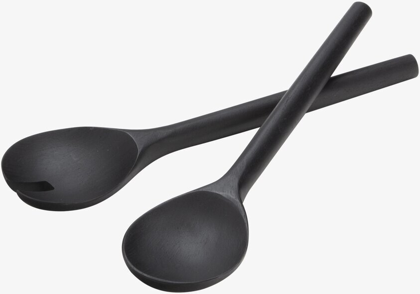 Salladsbestick Svart från Ernst på en vit bakgrund