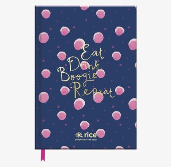 Skrivbok A4 Splash Print från Rice med färgglatt omslag