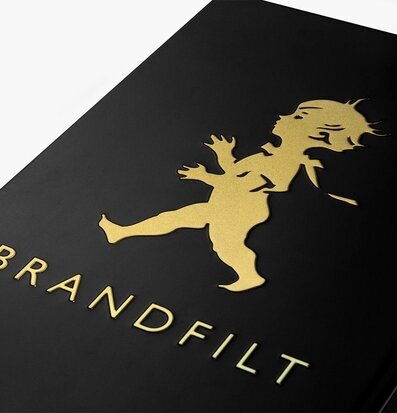 Brandfilt Svart/Guld från Solstickan i elegant förpackning