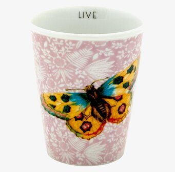 Porslinskopp Dusty Rose Butterfly Print från Rice