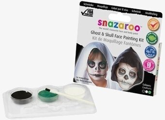 Bild av ansiktsfärgsats för spöken och skelettmålningar