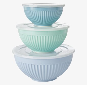 Skålar Melamin 3-Pack från Rice, staplade i tre storlekar