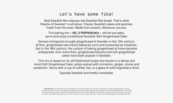 NO.2 Pepparkaka från Fikamix Of Sweden i vit förpackning