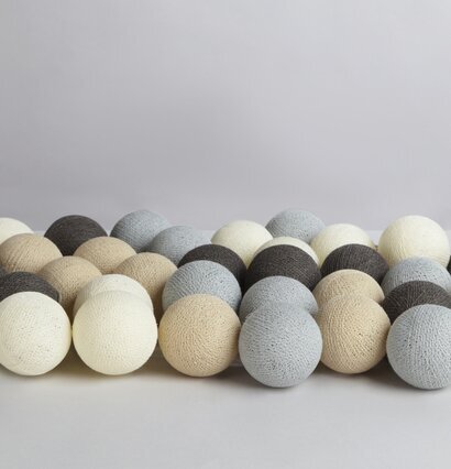 Ljusslinga Shades 35 Bollar från Iris Lights i jordnära färger