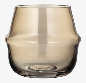 Bild av glaslykta i bärnstensfärgat glas för hemmet