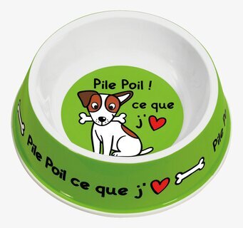 Hundskål Grön från Derriére la porte med glad hundillustration